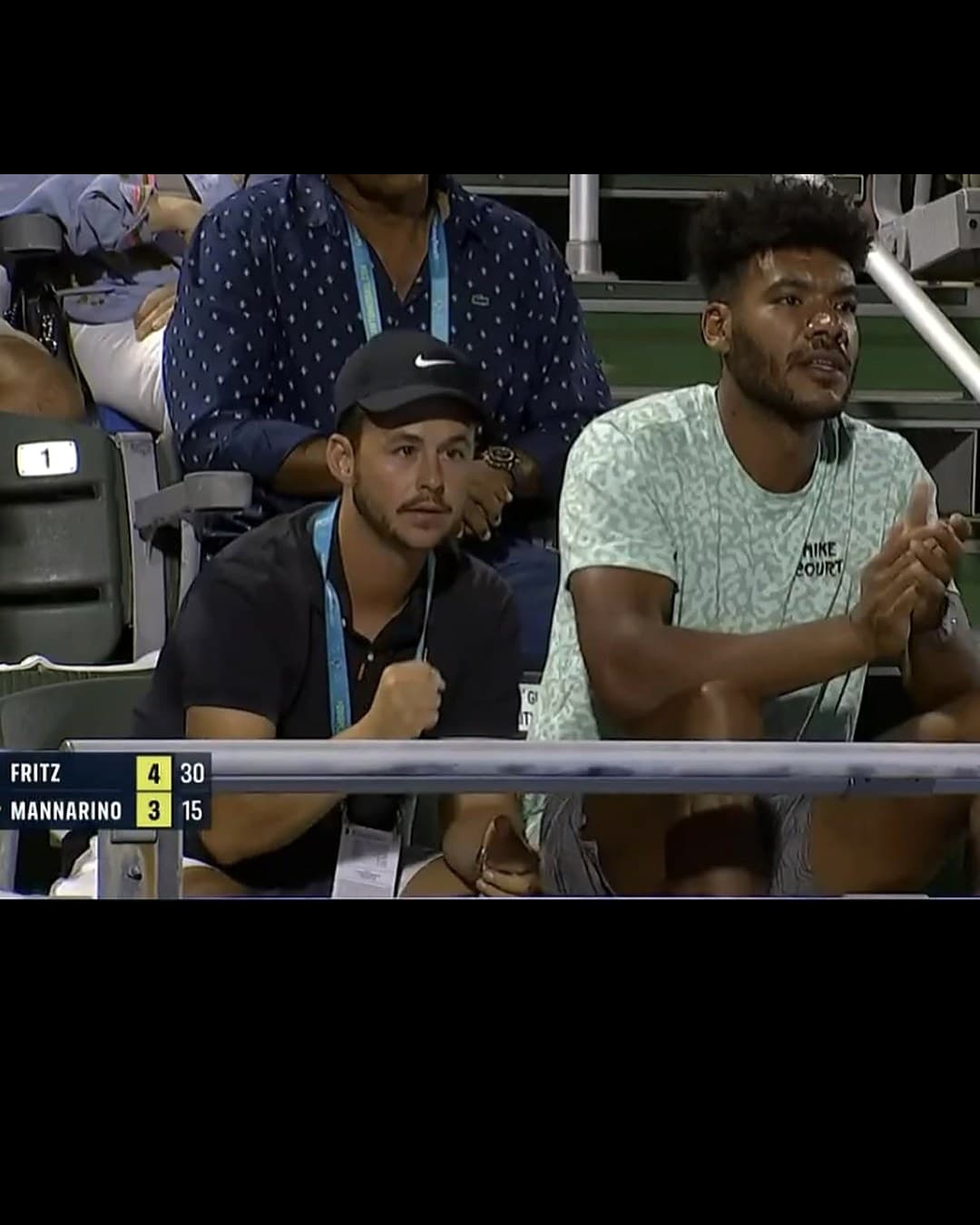 In Adrian MANNARINO's coaching box, Quarterfinal vs FRITZ, Delray Beach 2023